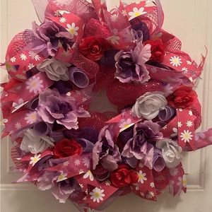 Pink and pure spring wreath